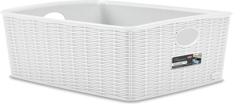 Mand Elegance kunststof wit 36 × 29 × 13 cm