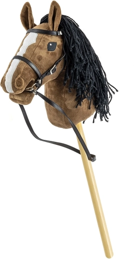 Milly Mally hobby horse op stok, donkerbruin
