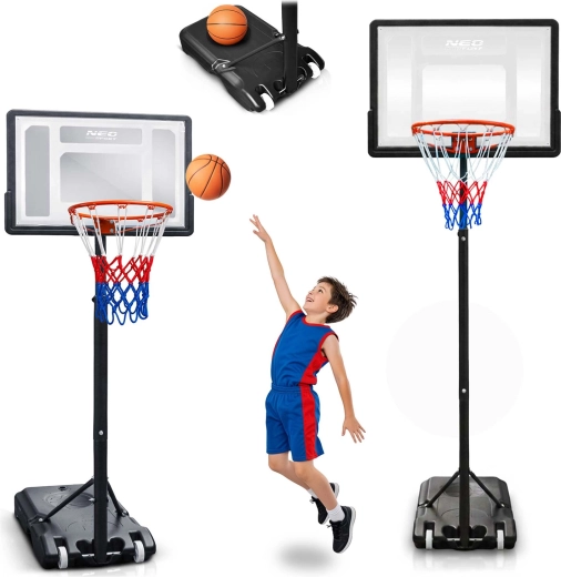 Neo-Sport verstelbare basketbalstandaard voor kinderen en volwassenen