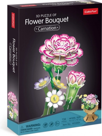 Puzzel 3D Bloemenboeket Anjers