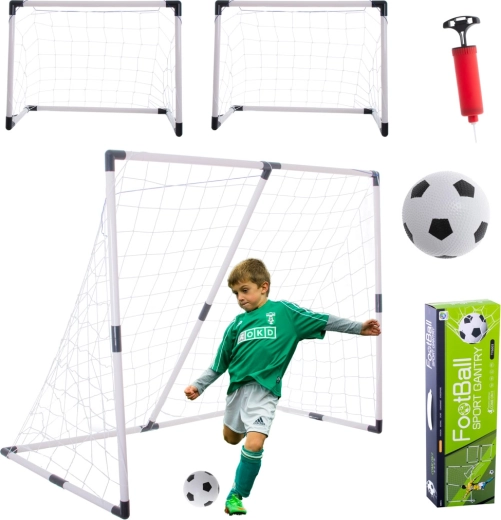 Voetbaldoel 2-in-1 voor kinderen 143x110x70 cm