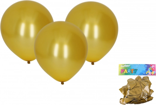 Metallic gouden opblaasbare ballonnen 30 cm set van 10 stuks