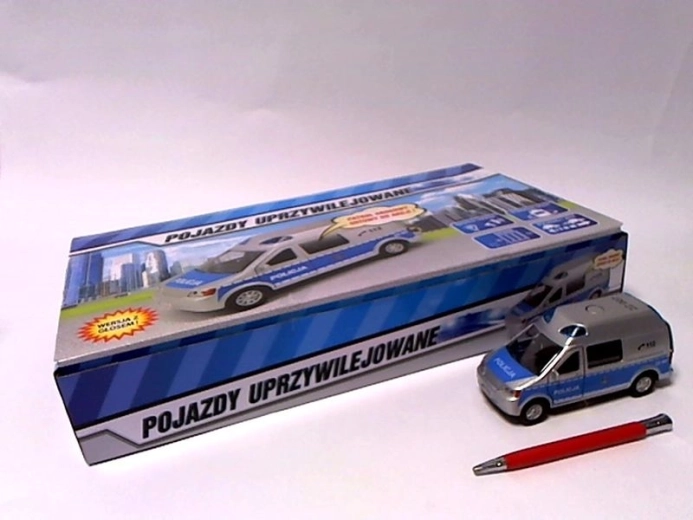 Politie bestelwagen met Tsjechische? (Poolse) meldingen 14 cm met licht en geluid