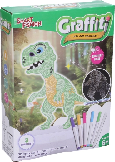 Tekenlampje met dinosaurus 19 cm