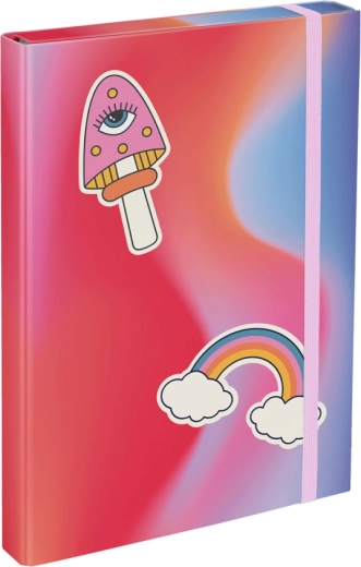 BAAGL Map voor Schoolschriften A4 Regenboog Rood