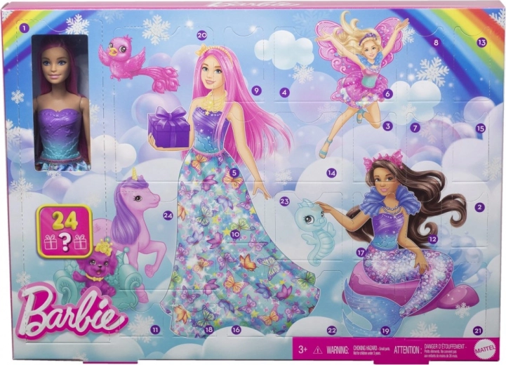 Barbie Dreamtopia adventskalender met pop en 24 verrassingen