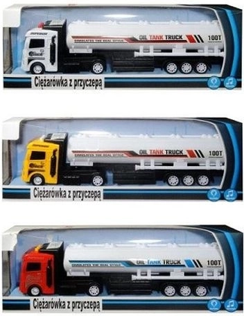 Vrachtwagen met tankoplegger met licht en geluid (Poolse versie)