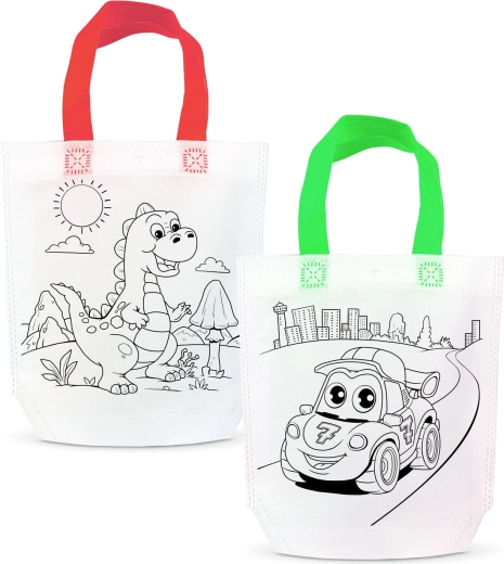 Cadeautas om in te kleuren met 4 stiften - 1 stuk