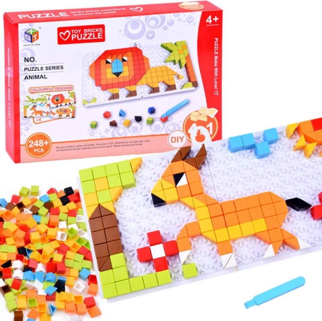 Mozaïekpuzzel met dierenafbeeldingen