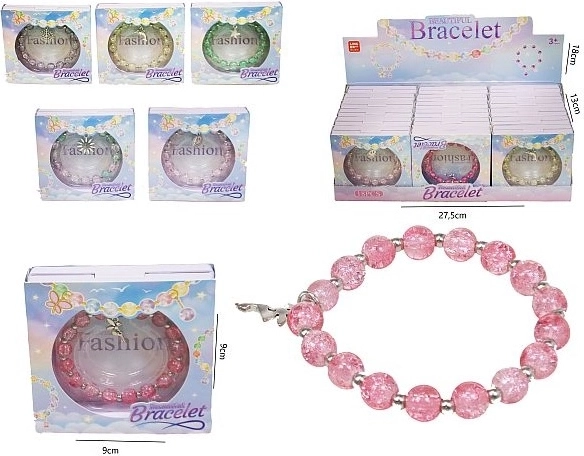 Kinderarmband van kralen met bedeltje - 1 stuk