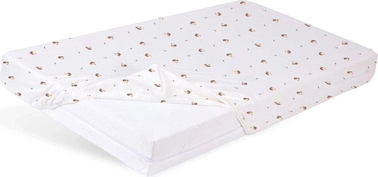 Babymatex jersey hoeslaken met elastiek voor babybed 60 × 120 cm beertje - 1 stuk