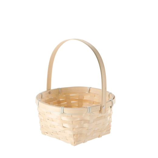 Lichte maar stevige mand in pasteltinten