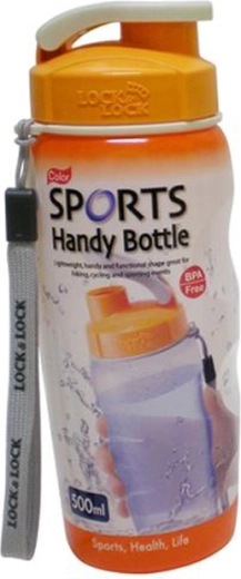 Plastic drinkfles 500 ml oranje