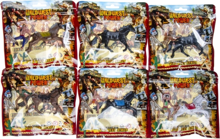 Wildwest power figuur ruiter te paard (cowboy of indiaan) - 1 stuk