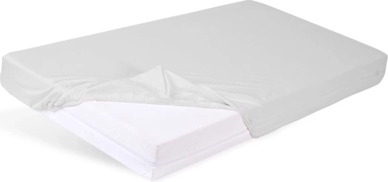 Babymatex waterdicht bamboe hoeslaken met elastiek lichtgrijs 60 × 120 cm
