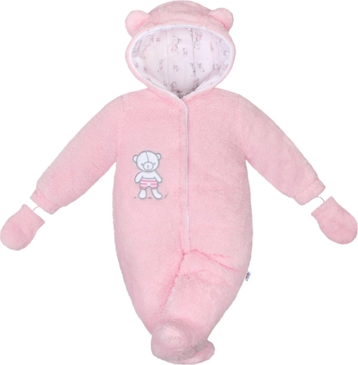 Winterse baby overall New Baby Nice Bear roze