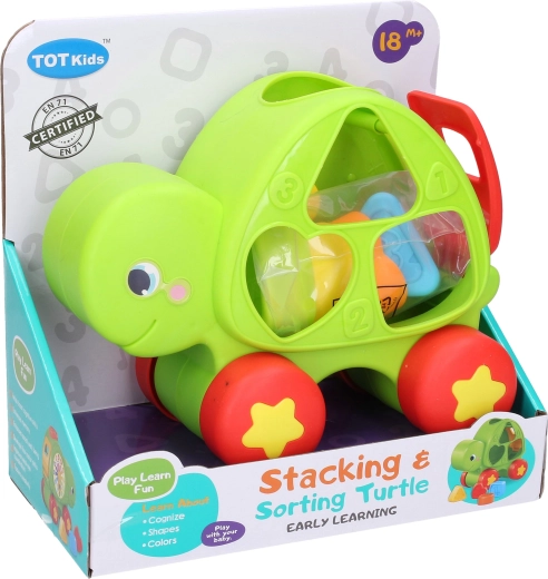 Insteekpuzzel schildpad 19 cm - 1 stuk