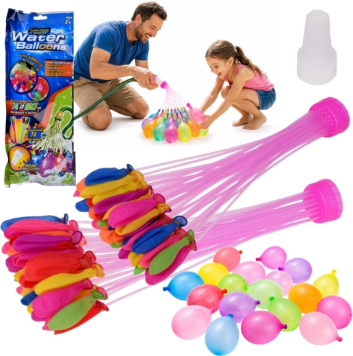 Snelvullende waterballonnen 74 stuks met adapter voor tuinslang