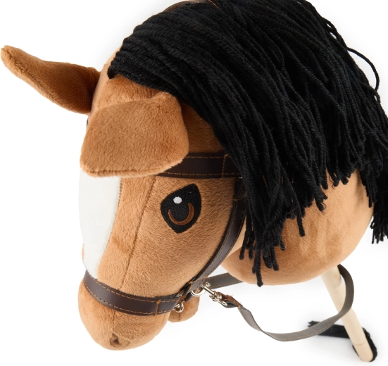 Bieco hobby horse op stok bruin (maat S)