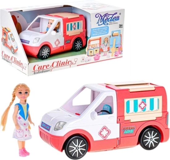 Ambulance met pop en accessoires