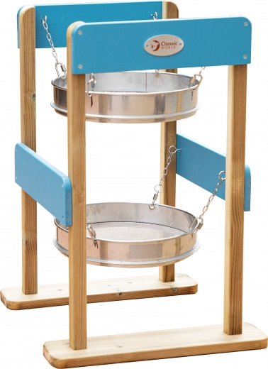 Houten dubbel zandzeef CLASSIC WORLD EDU