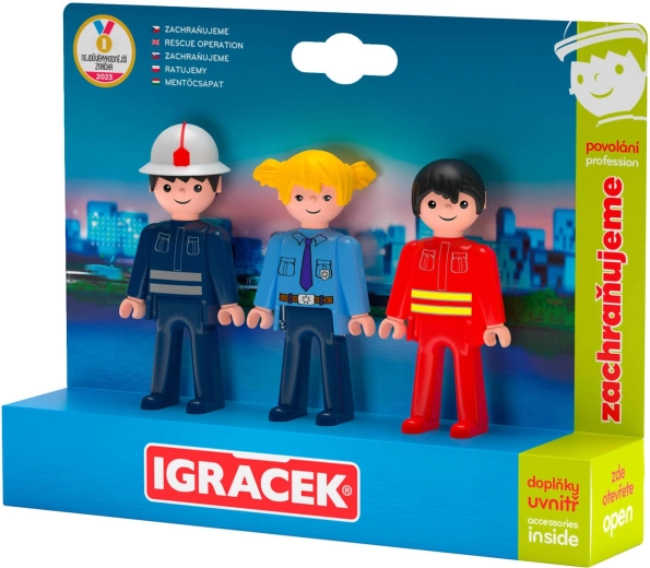 Efko Igráček Trio redden – set scharnierende figuren met accessoires