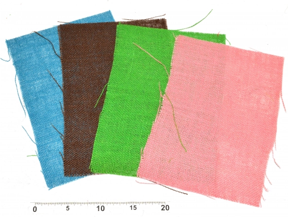 Stoffen decoraties A4 – set van 10 stuks