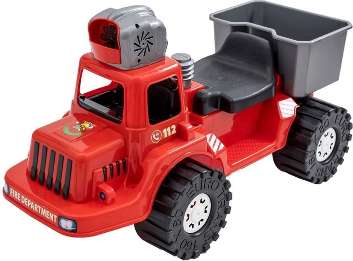 Kinderloopauto brandweer met bellenblaas BAYO 70 cm