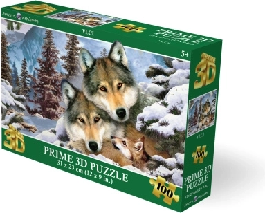 3D puzzel Wolven 100 stukjes