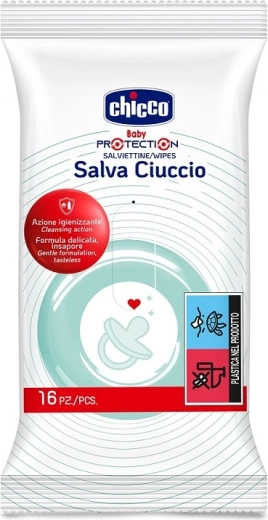 Chicco vochtige doekjes voor fopspenen en babybenodigdheden 16 stuks