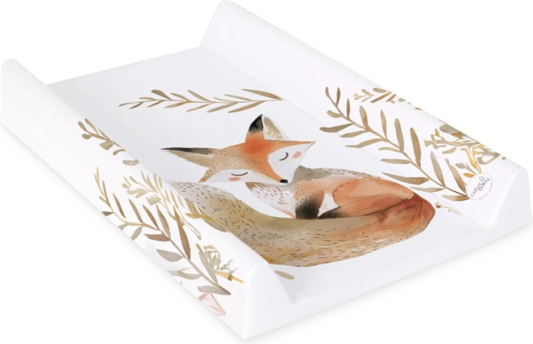 Ceba Baby verschoonmat met stevige plank 50 × 70 cm Basic Red Fox