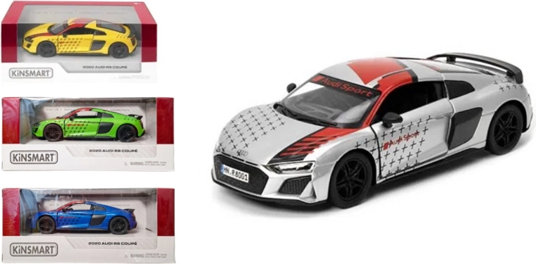 Audi R8 metalen model 1:36 met pull-back aandrijving