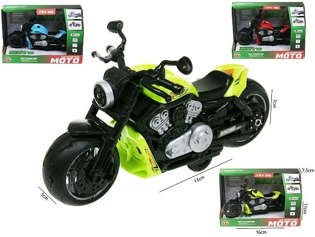 Motorfiets met licht en geluid 13 cm