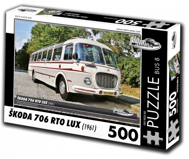 Puzzel Retro-auto’s Škoda 706 RTO LUX – bus, 500 stukjes