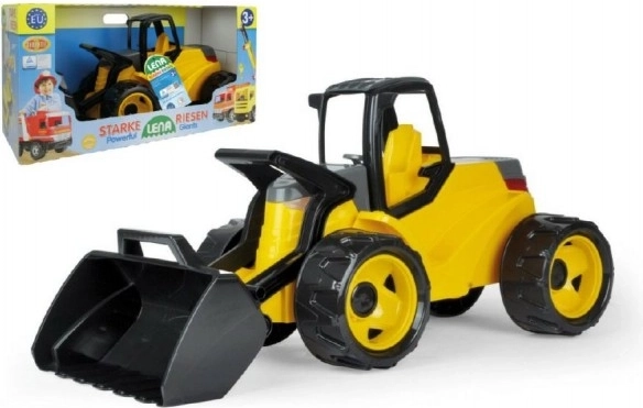 Kunststof geel-zwarte shovel Giga Trucks 75 cm