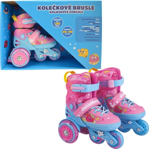 Kinder rolschaatsen met lichtgevende wieltjes roze (maat 26–30) SPARKYS
