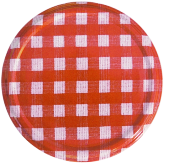 Schroefdeksel voor weckpotten 82 mm – rood ruitpatroon, 6z