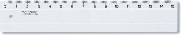 Liniaal 15 cm transparant KOH-I-NOOR