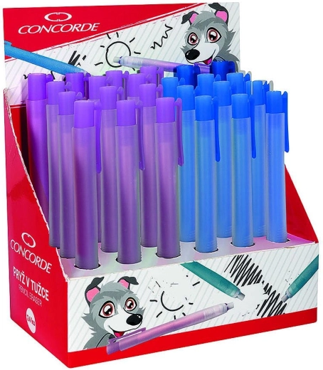 Uitschuifbare gum in houder Concorde, assorti kleuren