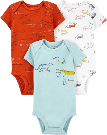Carter's jongensromper met korte mouw Machines, 3 stuks, maat 56 (NB)
