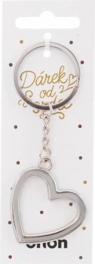 Metalen sleutelhanger hart „Cadeau uit het hart“