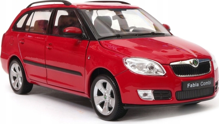 Welly metalen modelauto Škoda Fabia Combi II (2009) 1:24 rood