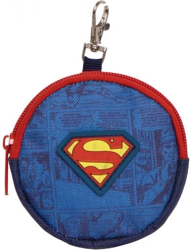 Ronde Superman muntenportemonnee 9 × 9 × 2 cm