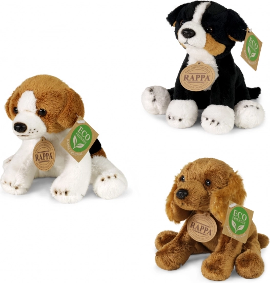 Zittende pluchen hond 14 cm ECO-FRIENDLY RAPPA