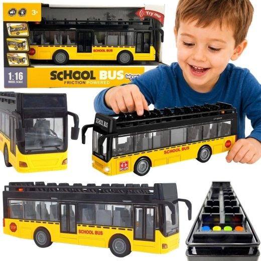WOOPIE bus met verlichting en openslaande deuren