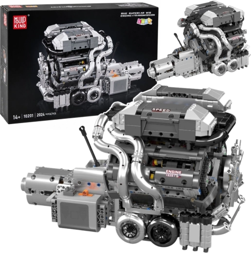 Technische constructieblokken – V8-motor met versnellingsbak (2024 onderdelen)