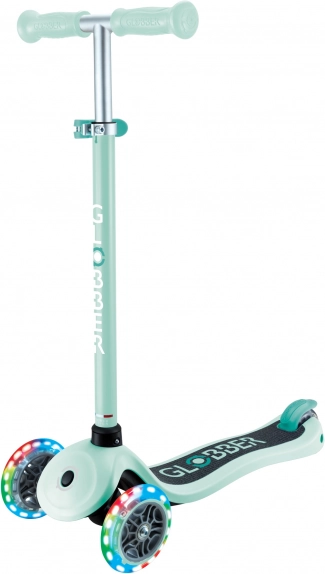 Globber kinderstep met drie wielen Primo Lights V2 Dark Mint met lichtgevende wielen