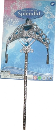 Prinsessen modieuze set met kroon en toverstaf