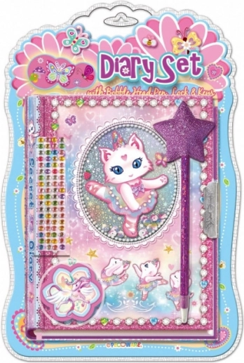 Dagboek met pen Pecoware – ballerina-kat