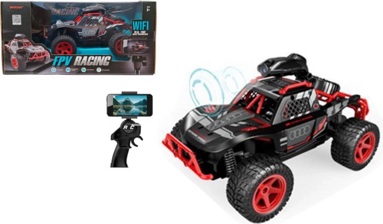 Terrein RC-auto met Wi‑Fi FPV‑camera en telefoonhouder